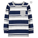 F23 K B TEE NAVYGREYWHITE LS TEE