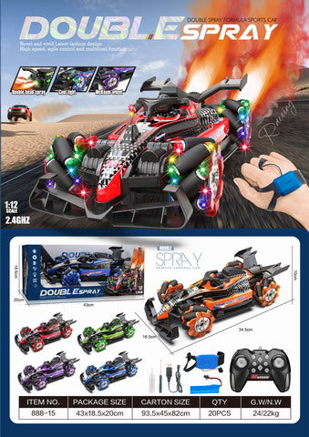 COCHE R/C 2.4G CON LUZ, MÚSICA/5-C MONTADO