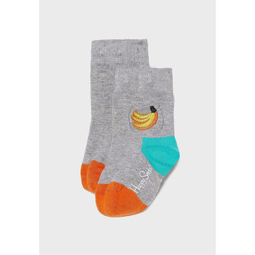 CALCETINES GRIS CON BANANA