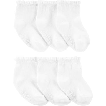 6 PK SCALLOPED CREW G WHITE SCALLOPED CR 2T