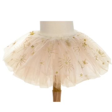 TUTÚ SPARKLE STAR BLANCO/DORADO TALLA 4-6