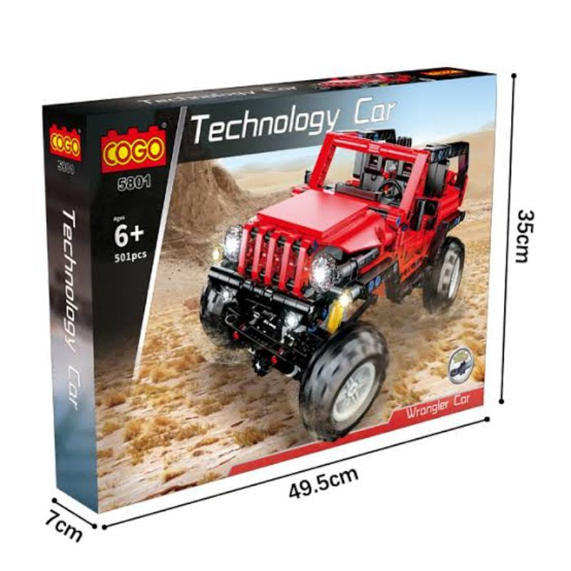 Bloques COGO Jeep 4x4 Rojo 501 Piezas [CGBX5801]
