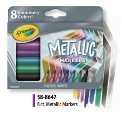 Marcadores Colores Metálicos 8 Piezas [588628]