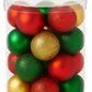 Juego 30 esferas navideñas rojo/verde/dorado 6cm