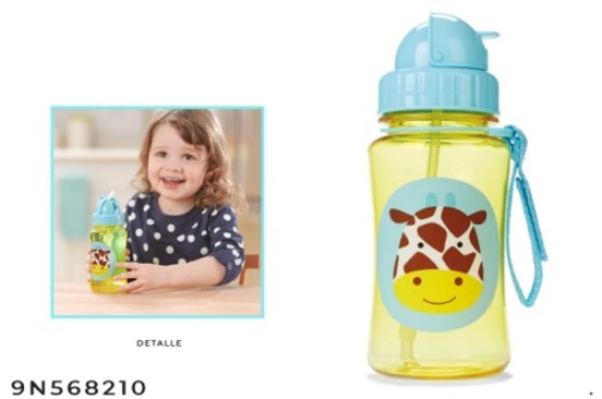 Botella con Pajilla Jirafa 12 oz [9N568210]
