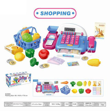 Caja Registradora con Accesorios Luces y Sonido 11 Unidades [DW-34546A]