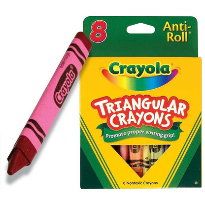 Crayones Triangulares Anti Roll 8 Piezas [524008]