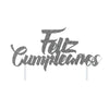 Topper Feliz Cumpleaños Plateado [HM-SL-CKT]