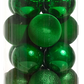 Juego 16 esferas navideñas verde 8cm