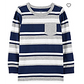 F23 K B TEE NAVYGREYWHITE LS TEE