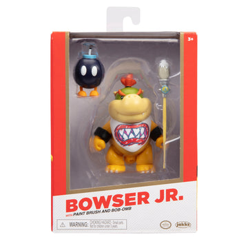 Figura Bowser Jr. con Pincel de Arcoíris 4" [410604]