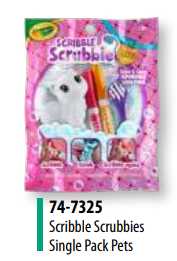 Crayola Scribble Scrubbie Mascotas Color Rosa [747325]