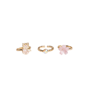 Set de Anillos Florales Boutique Foxy 3 Piezas [90208]