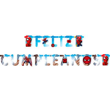 Letrero Feliz Cumpleaños Spiderman [MPG-SP2-L004]