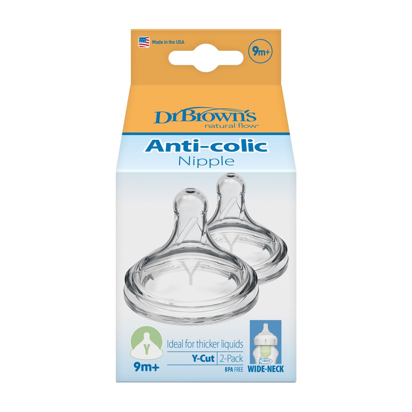 Tetina B-Ancha Options+ Corte Y 2 Piezas [WNY201-INTL]