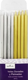 Velas Dorada y Plateadas 16 Piezas [HM-SLGD-VL16]