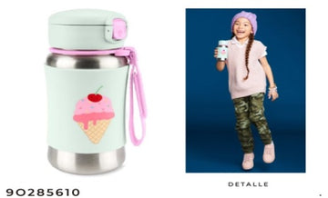 Botella Térmica con Pajilla Helado 12 oz [9O285610]