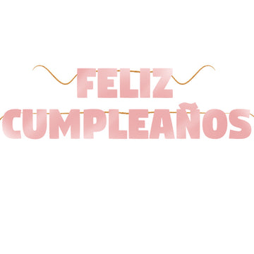 Letrero Feliz Cumpleaños Rosado [HM-ROSG-L243]