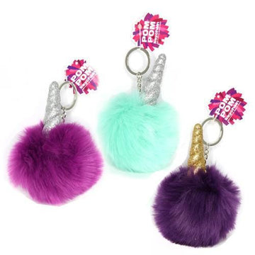 Llaveros Unicornio Pom Pom 4.5in [KCPOMU4]