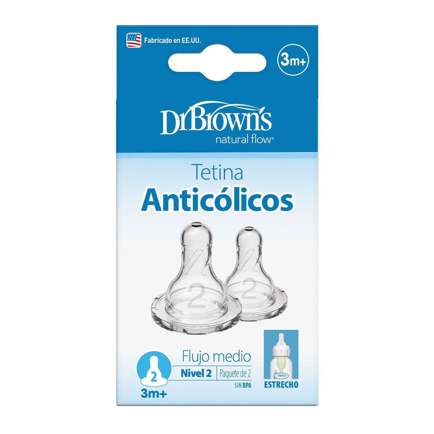 Tetina B-Estrecho Nivel 2 2 Piezas [322-INTL]