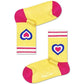 CALCETINES AMARILLO CON CORAZONES