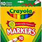 Marcadores Gruesos 10 Piezas [587722]