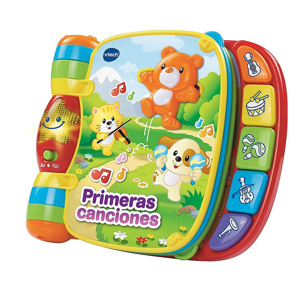 LIBRO MUSICAL PRIMERAS CANCIONES AMARILLO/ROJO