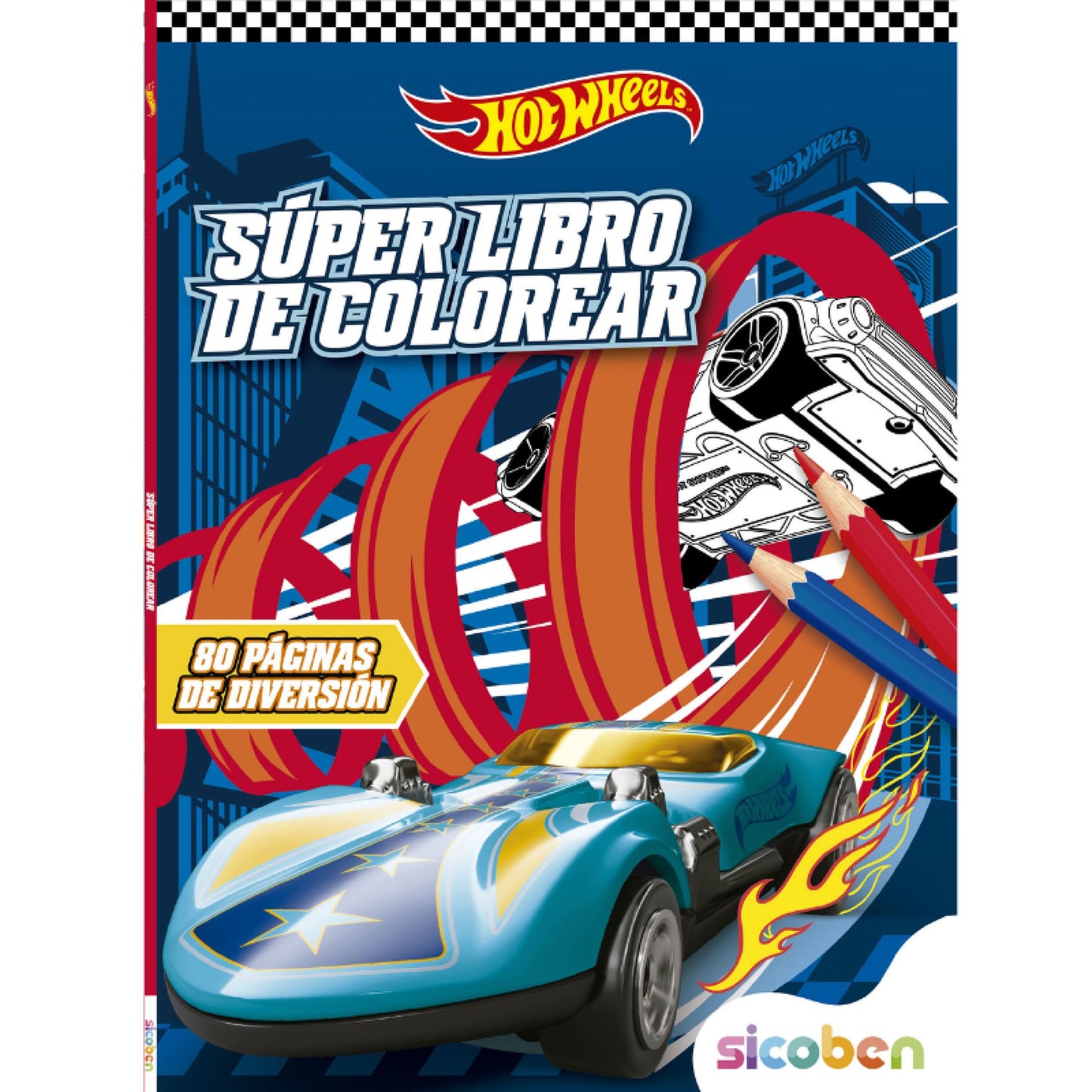 Super Libro de Colorear Mattel Hot Wheels [BP-M-C-0342]