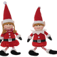 Figura navideña Elfo rojo/blanco 49cm