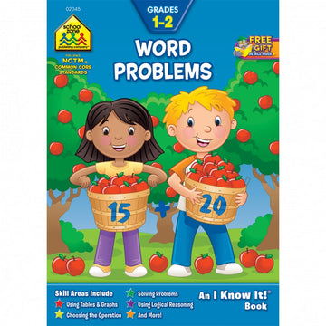 Libro de Trabajo Problemas de Palabras Grado 1-2 [02045]