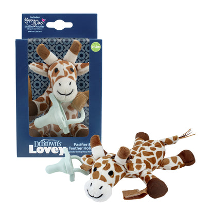 Girafa Lovey con Chupete Enterizo de Silicona HappyPaci Verde Claro [AC160-P6]