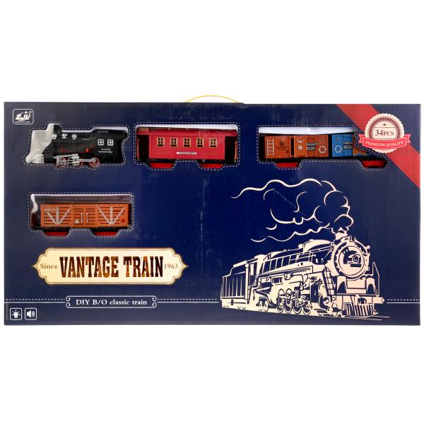 Tren y Vagones con Sonido 34 Piezas [DCG-4825A]