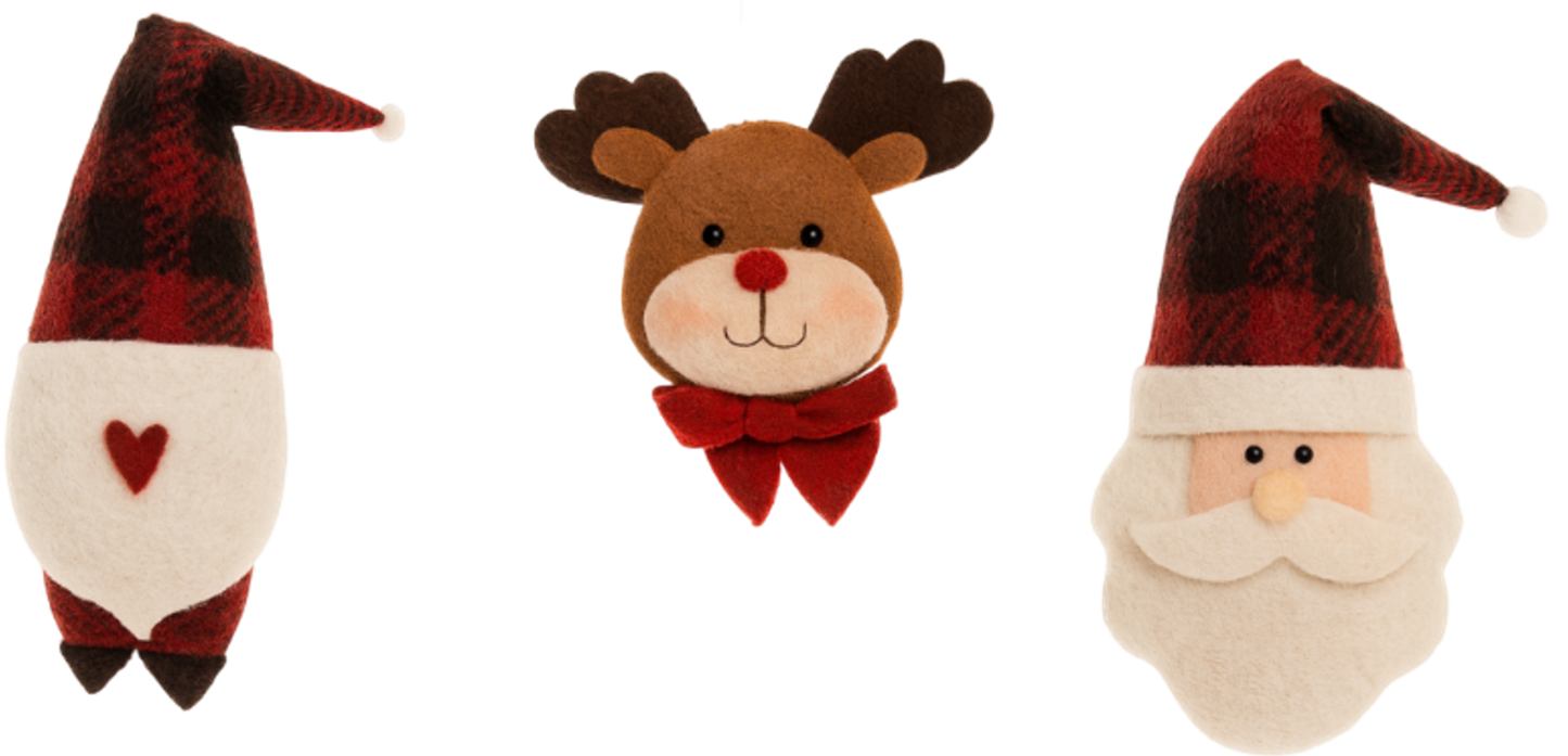 Ornamento navidad rojo y verde 27 cm