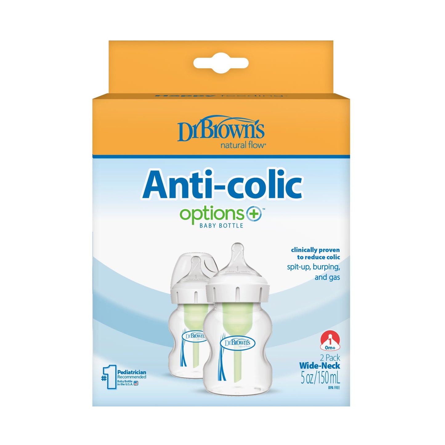 Biberón B-Ancha Options+ 5 oz 2 Piezas [WB52600-ESX]