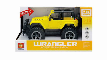 Jeep Wrangler con Luces y Sonido Amarillo [GLQ-0143A]
