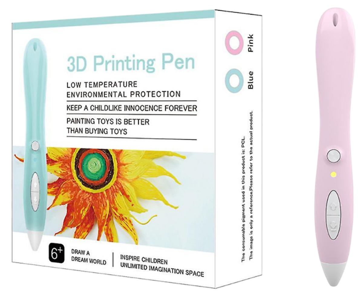 Juego de arte y dibujo: boligrafo 3d printing azul/rosa