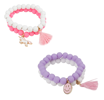 Brazalete Pastel Suave Rosado/Lila [84104]