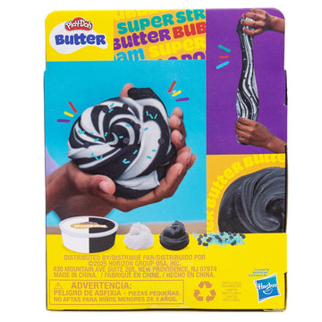 PLAY DOH SLIME VISCOSO CON CHISPAS NEGRO Y BLANCO
