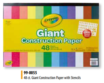 Papel de Construcción Gigante 18x12 48 Piezas [990055]