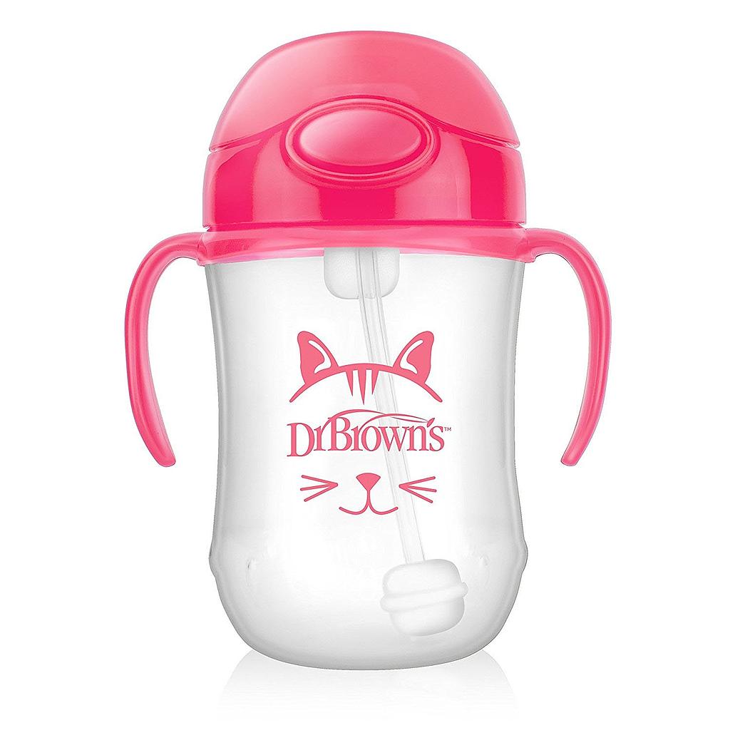 Vaso Transición con Pajilla Rosado 9 oz 6M [TC91011-INTL]