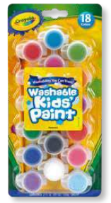 Pinturas Lavables con Pincel 18 Piezas [540125]