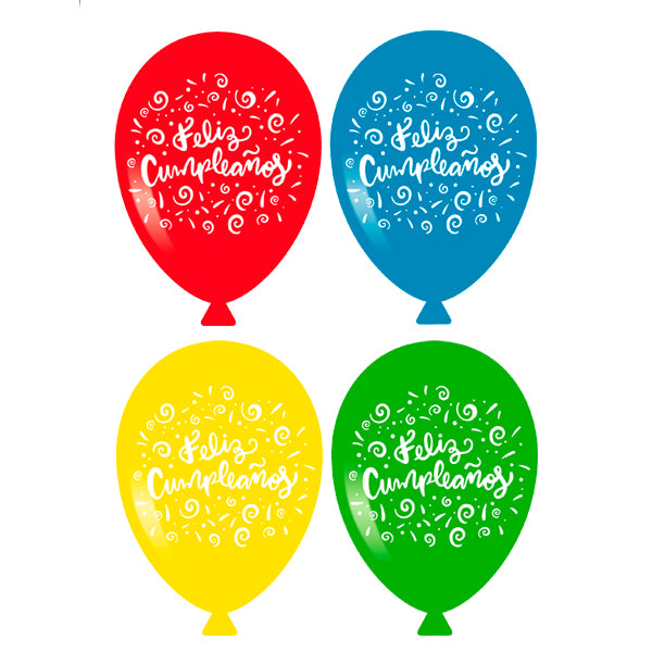 Globos Látex Feliz Cumpleaños 2 [CA-G12-FLC02]