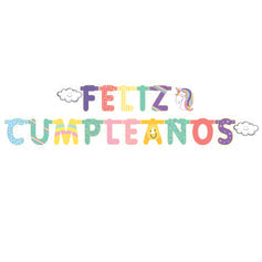Letrero Feliz Cumpleaños Unicornio [CA-UNI-LE]