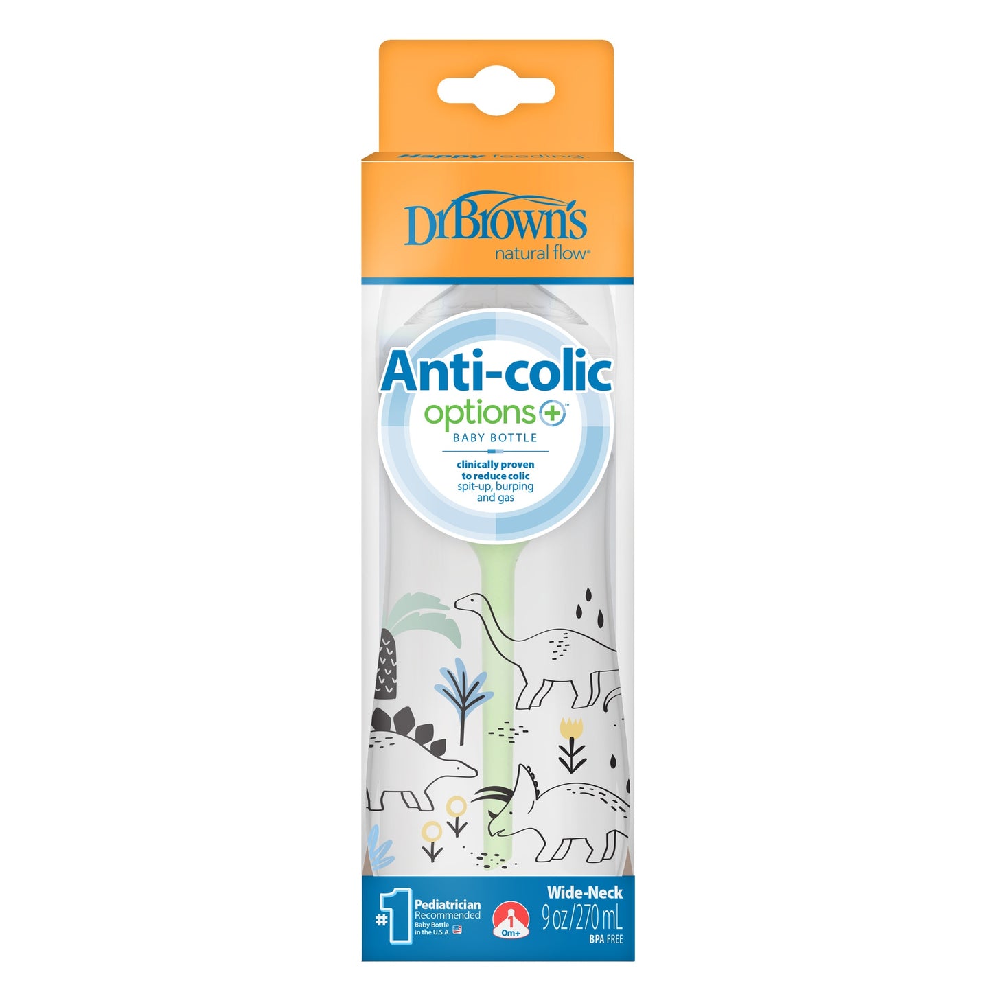 Botella de Diseño de Cuello Ancho 9 oz Dinosaurios [WB91010-INTLX]