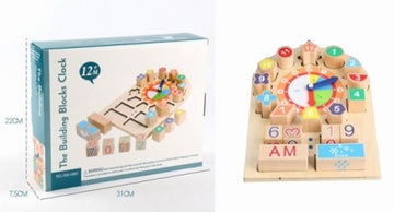 Reloj de Bloque de Madera [MZ-1474A]