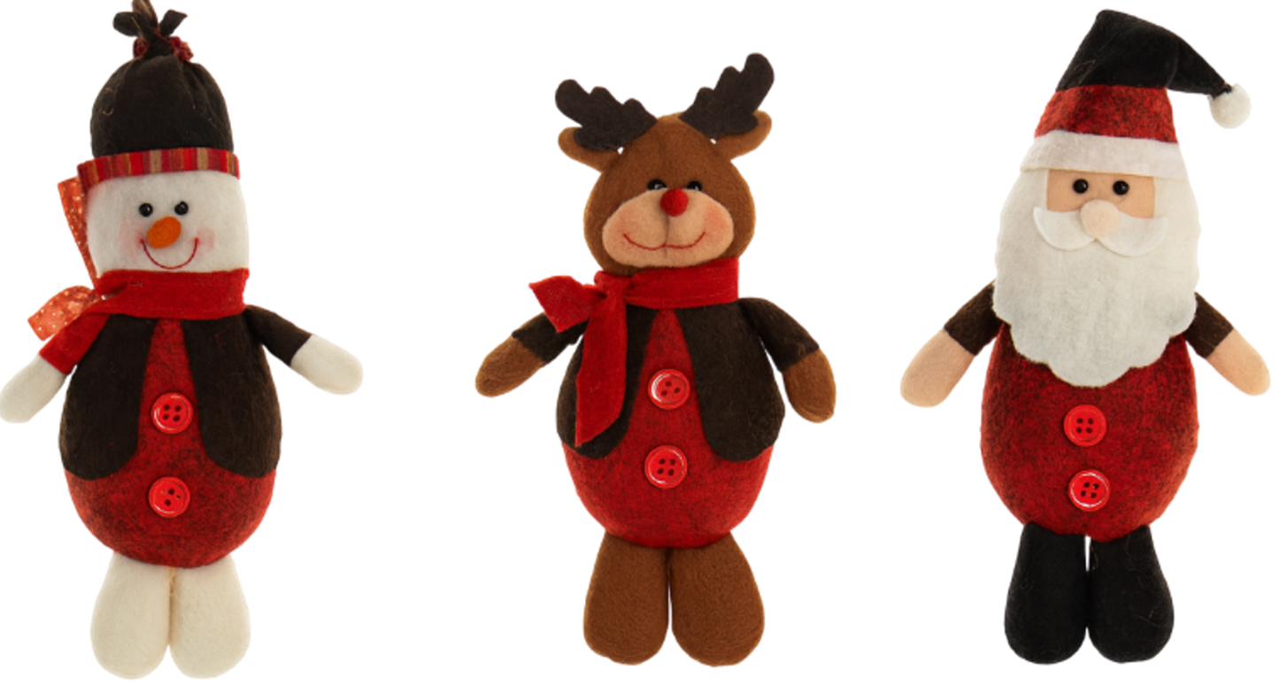 Ornamento navidad rojo y verde 28 cm