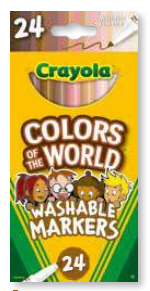 Marcadores Colores del Mundo Lavables 24 Piezas [587810]