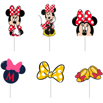 Topper Minnie Mouse 6 Piezas [DPG-MI3-T013]