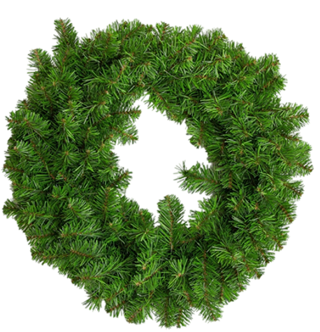 Corona navideña 20plg c/160 puntas