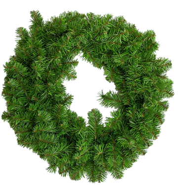 Corona navideña 20plg c/160 puntas